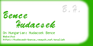 bence hudacsek business card